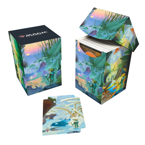 Caja Bloomburrow Season Lands: Island (Summer) 100+ Deck Box for Magic: The Gathering