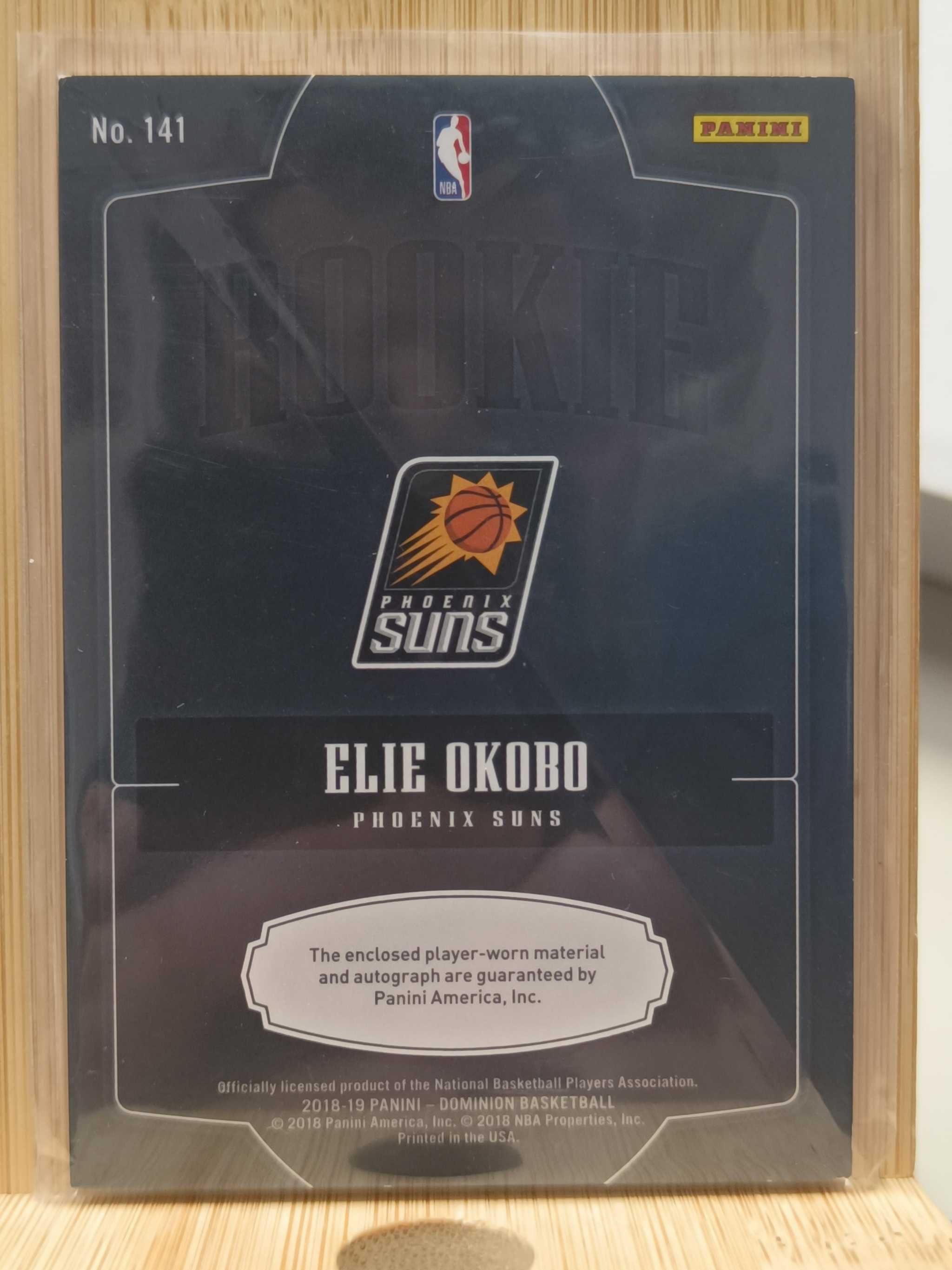 2018-19 Panini Dominion Rookie Jersey Auto /199 Elie Okobo #141 RC