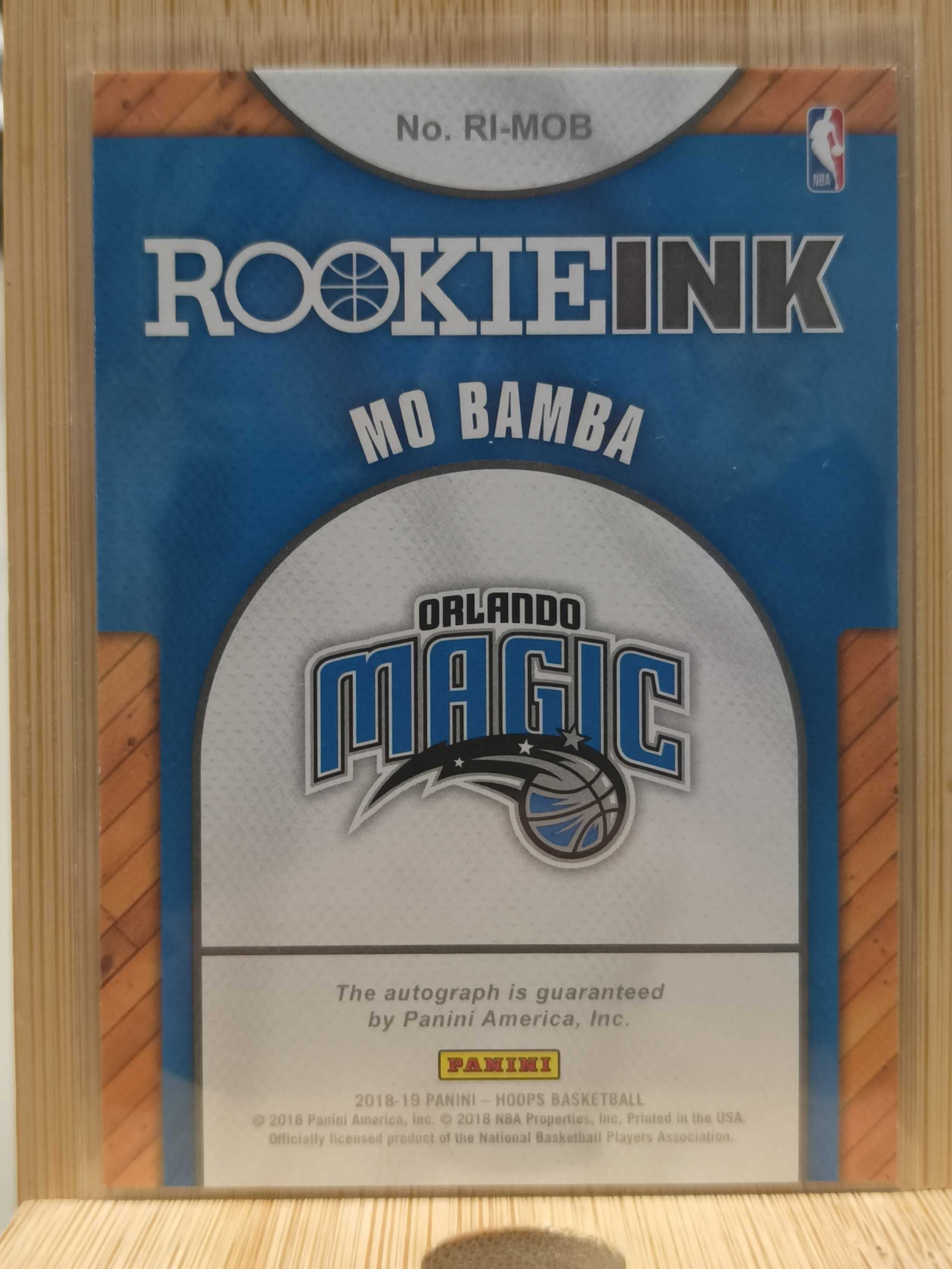 2018-19 Panini NBA Hoops Rookie Ink Mo Bamba