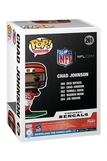 Funko NFL: Legends POP! Sports Vinyl Figura Bengals- Chad Johnson(85) 9 cm