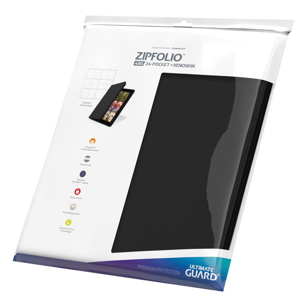 Archivador Ultimate Guard Zipfolio 480 - 24-Pocket XenoSkin (Quadrow) - Negro