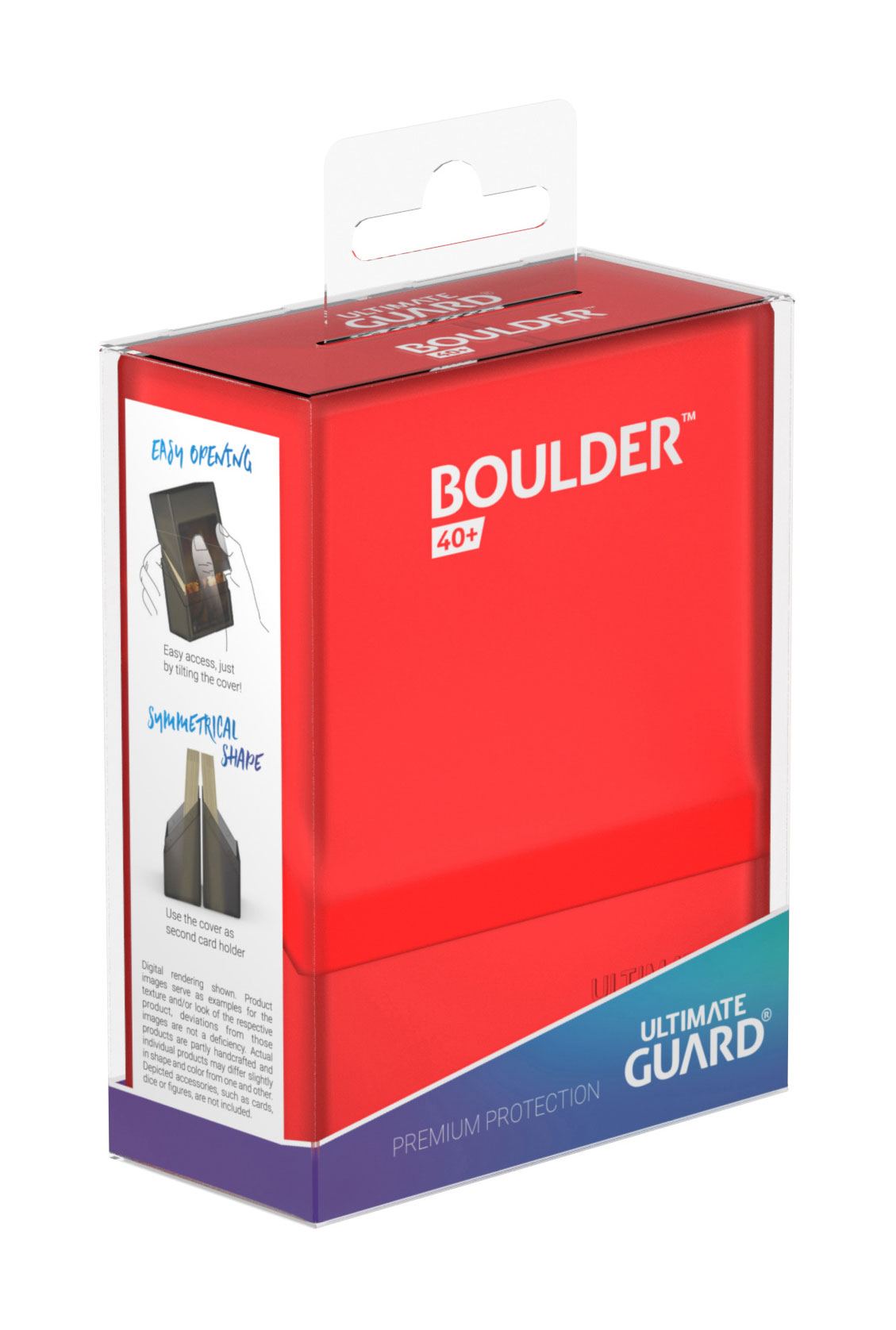 Caja Ultimate Guard Boulder Deck  Case 40+ Tamaño Estándar Ruby