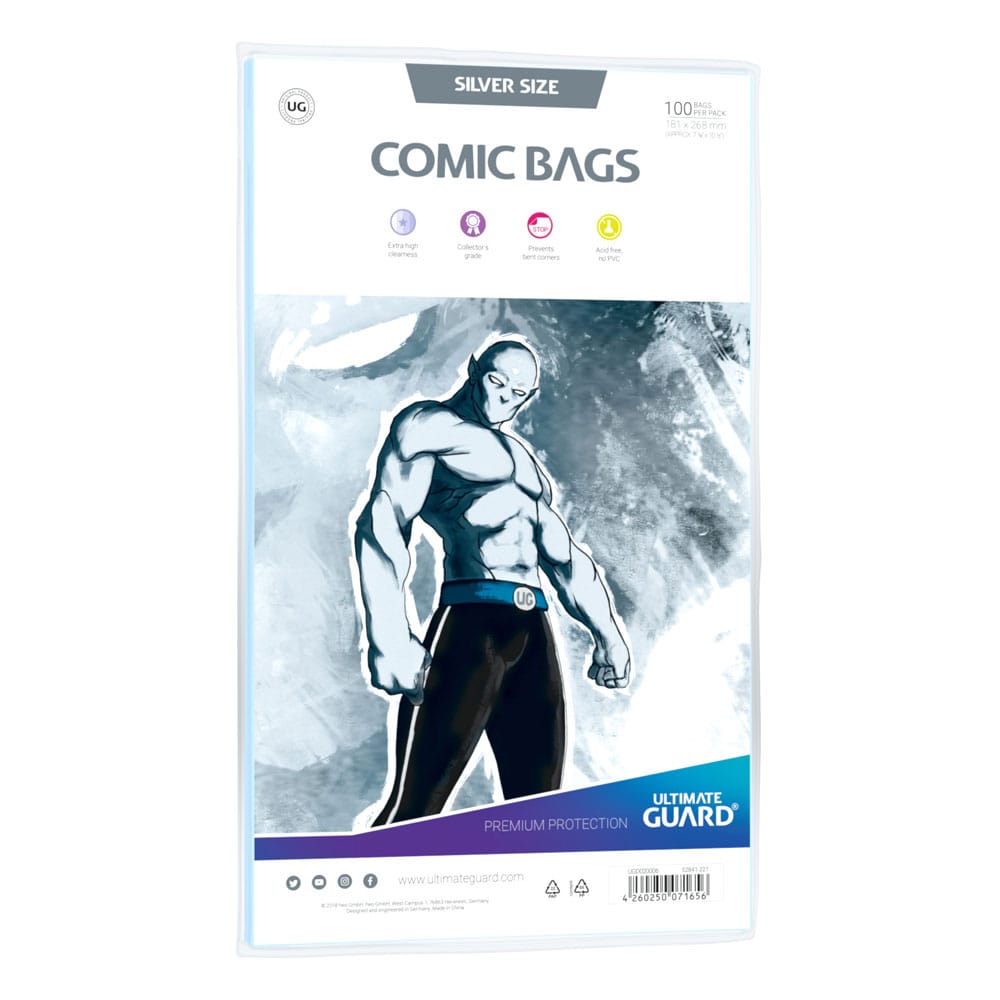 Comic Ultimate Guard Comic Bags Bolsas de Comics Silver Size (100)