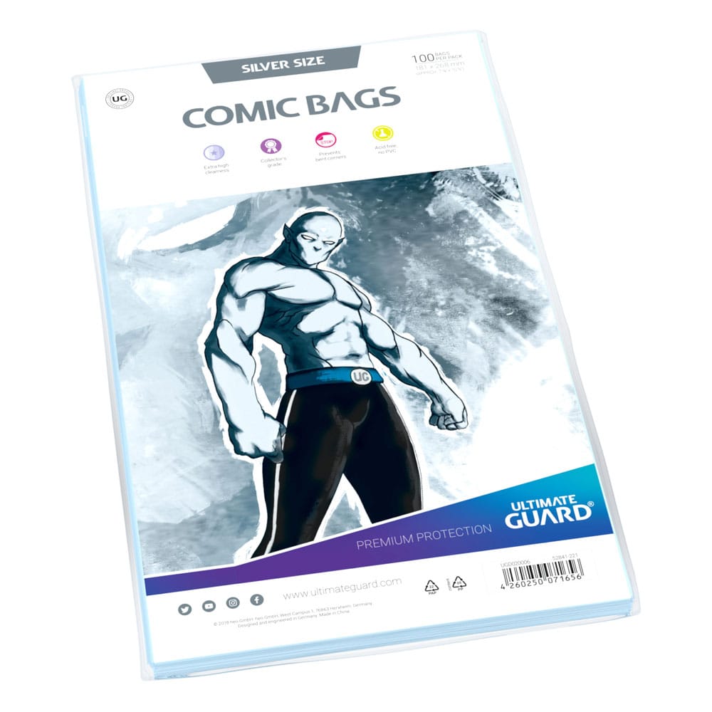 Comic Ultimate Guard Comic Bags Bolsas de Comics Silver Size (100)