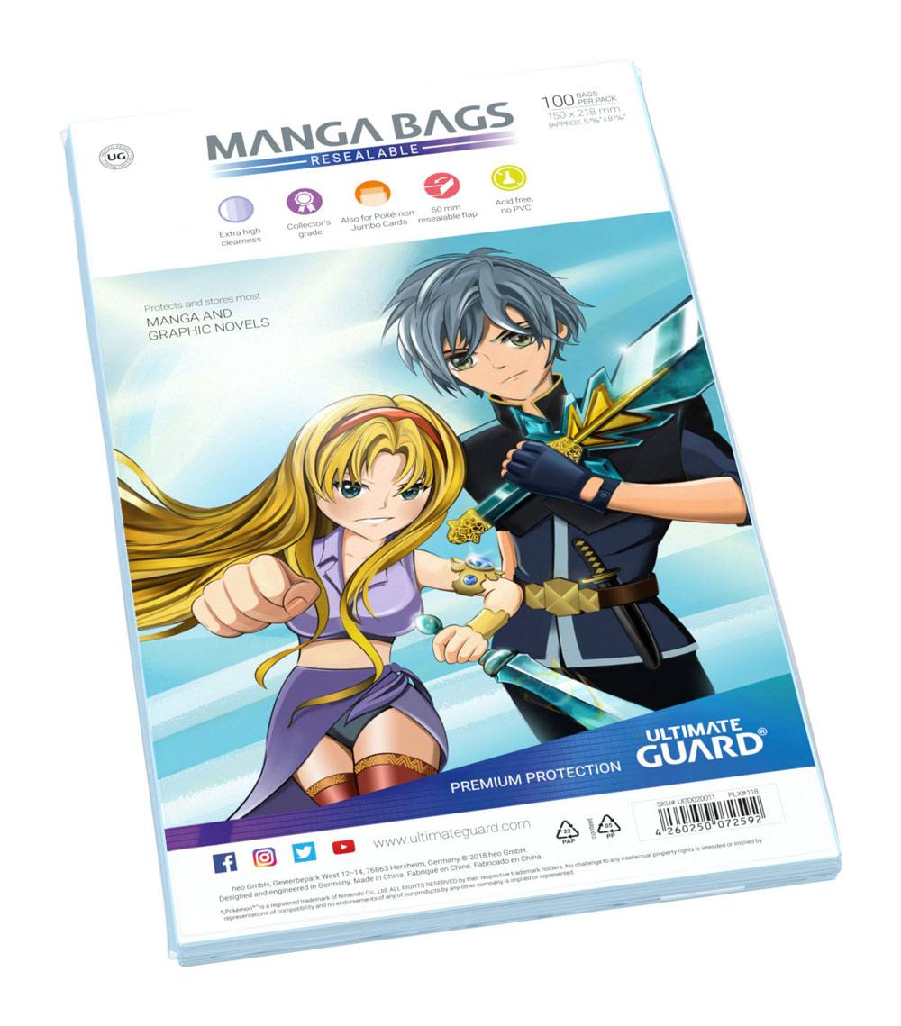 Comic Ultimate Guard Manga Bags Bolsas con cierre reutilizable de Mangas (100)